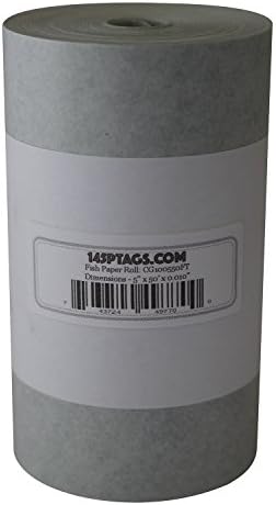 145P Tags CG100550FT Electrical Insulating Fish Paper, 5" x 50' x 0.01", Light Grey