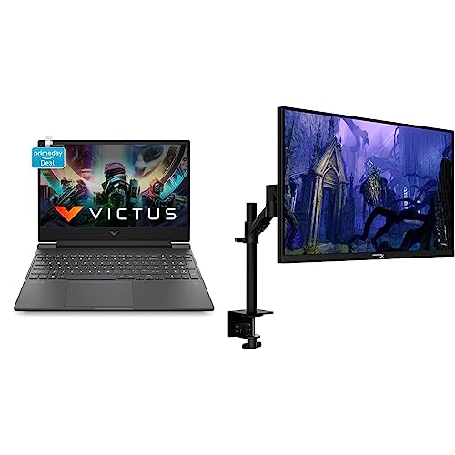 Image of HP Victus Gaming 12th Gen Intel Core i7 12650H 15.6 inch(39.6 cm) FHD Gaming Laptop & HyperX Armada 27 QHD Gaming Monitor (64V70AA#ACJ)