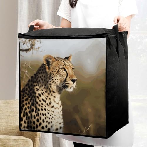 Sac de rangement pour couvertures léopard idéal pour le dressing - 6