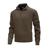 Matériau : le pull-over en maille pour hommes est fabriqué à partir de 50 % de fibres acryliques et de 50 % de fibres de polyester dans une qualité de tricotage fine. La doublure intérieure en polaire tient chaud et protège efficacement du vent et du froid