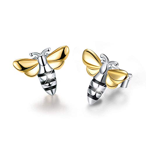 Boucles d'oreilles abeille argent S925, le bijou unique de vos journées