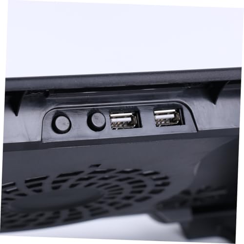 Base fría para laptop USB con 5 ventiladores ajustable negra miniatura 4