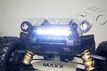 Front Bumper LED Lamp Lighting System White for 1/5 Traxxas 6S 8S X-MAXX 77076-4