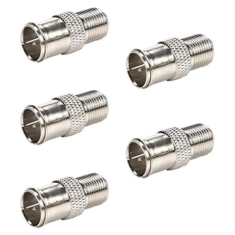 TLS.eagle RG6 Compression F Type Connector Quick Push on Coax Cable Adapter Nickel Plated Pack of 5 Cover