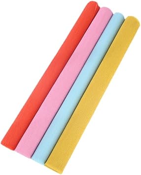 70g Premium Crepe Paper Roll for Flower Making White Green Pink Crepe Paper Sheets Streamer,10in Width, 8ft Length (Beige Pale Yellow)