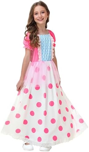 Magrank Halloween Bo Princess Pep Dress Cute Pink Blue Shepherdess Dresses Classic Polka Dots Print Clothes 2XL — view 4