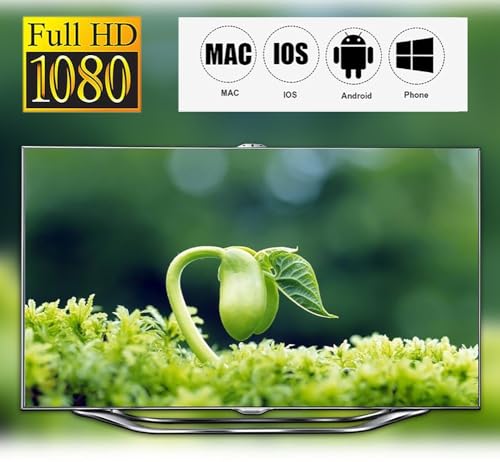 ABPWO Dispositivo de streaming Castview, adaptador de tela sem fio, 1080p, preto, WiFi, HDMI, USB, T