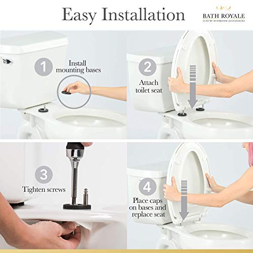 BATH ROYALE Toilet Seat Round MasterSuite Series BR283-01, Biscuit/Linen, Soft Close, Replacement Toilet Seat Fits All Toilet Brands including Kohler, Toto and American Standard