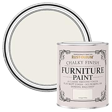 Rust-Oleum AMZ0012 Chalky Finish Furniture Paint - Antique White - 750ml