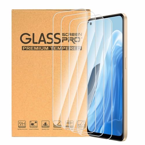 ESACMOT 4 �p�b�N �����ޗ� Oppo Reno7 4G (6.43 �C���`) �Ƃ̌݊������� ��ʕی�t�B���� - 9H�d�x HD�N���A �w��h�~ �ی�t�B����