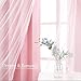 SOFJAGETQ Pink Blackout Curtains with Sheer Overlay, 2 Panels, Thermal Insulated & Soundproof, Lace Trim for Bedroom, Nursery, Living Room - Modern Pink Drapes, Room Darkening Curtains, 52x84 Inches
