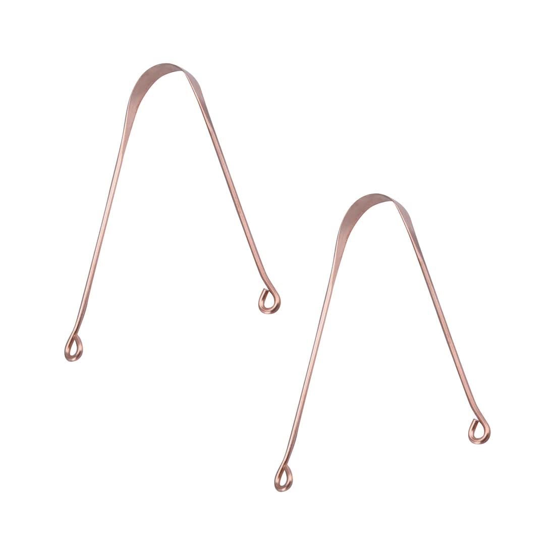 Copper Tongue Cleaner For Kids & Adults,Easy to use, Made up of 100% Pure Copper Optimal for Oral Hygiene & Bad Breath,For Bad Breath (Round) Pack of 2