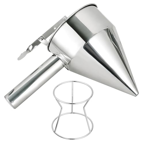 MAOPINER Stainless Steel Pancake Batter Dispenser, Piston Funnel Cake Maker ...
