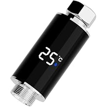 Kompaktes Duschkopf-Wasserthermometer digitales LED-Display mit Farbe 0 bis 99 Grad Celsius Reichweite Kupfer-ABS-Konstruktion f r Badezimmer