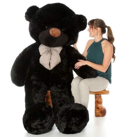 Image of Giant Teddy Bear 3 Feet - Soft Plush Toy, Cute Big Teddy Bear Gift for Girls, Kids, Wife, Girlfriend - Black Color