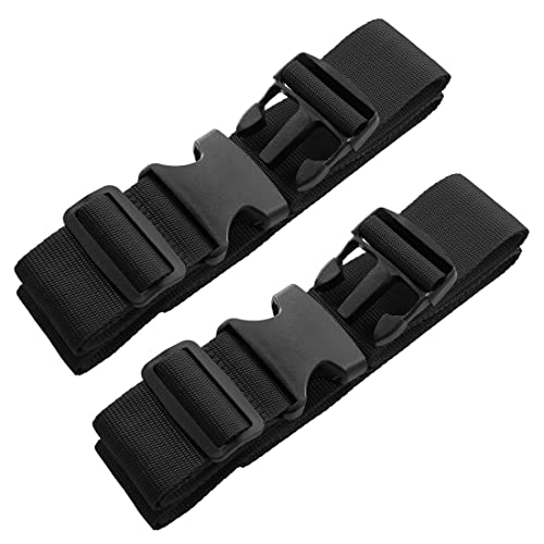 Image of 2pcs 74″x2″Luggage Straps for Suitcases,Adjustable Suitcase Straps and Heavy Duty Strap Buckle Packing Straps Travel Accessories,Black