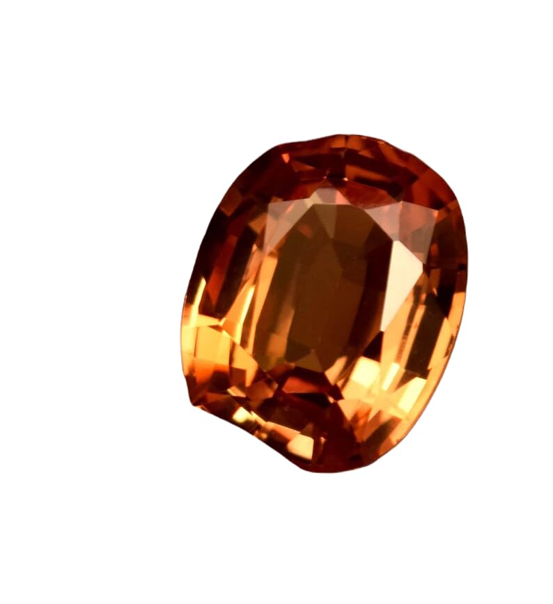 Saphir orange naturel facetté bricolage bijoux bague pendentif collier