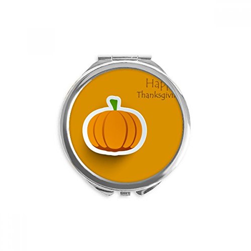 Miroir rond maquillage citrouille Thanksgiving portable de poche 2,6 x 2,4 pouces