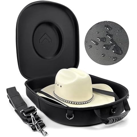 Travel Hat Case For Cowboy Panama & Fedora Hat, Waterproof & Crush Proof Cowboy Hat Holder Wide-brimmed Hats Storage Box Hat Carrier - Large Cover