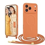 【Chaîne de téléphone portable pour iPhone 17 Pro Max】La chaîne de téléphone portable a un cordon d'environ 150cm. La longueur de la bandoulière peut être ajustée afin que vous puissiez décider vous-même comment vous souhaitez transporter votre téléphone portable.La housse d'épaule est très confortable à porter grâce à la douceur du cordon. La chaîne de téléphone portable est très légère et a du mal à ramasser la saleté, parfaite pour les activités de plein air.