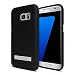 Seidio SURFACE with Metal Kickstand Case for the Samsung S7 Edge [Slim Case] - Non-Retail Packaging - Black/Black