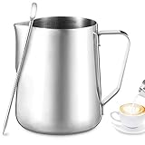 SCHBELLE REINIGUNG : Das schlichte Design und der tropffreie Ausgießer bedeuten kein Chaos und perfekte Latte-Art. Es ist sehr einfach zu waschen. Sie können es sofort unter warmem Seifenwasser waschen.