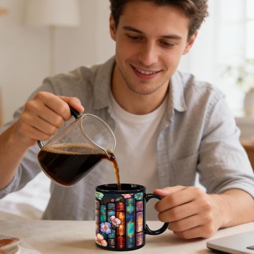 Taza de café estilo estantería el regalo original para amantes de libros 4