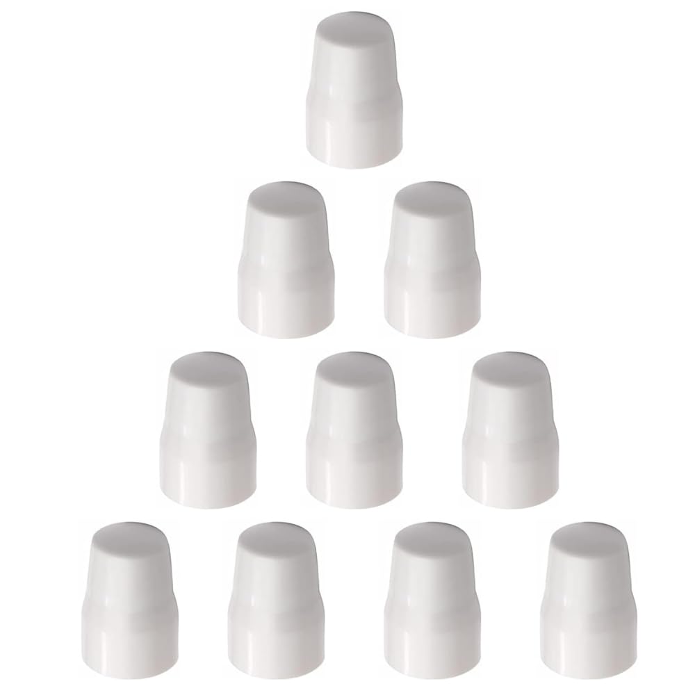 White Plastic Radiator Valve Tops Radiator Caps Universal Push-Fit Replacement Valve Covers Plastic LockShield Pack of 10