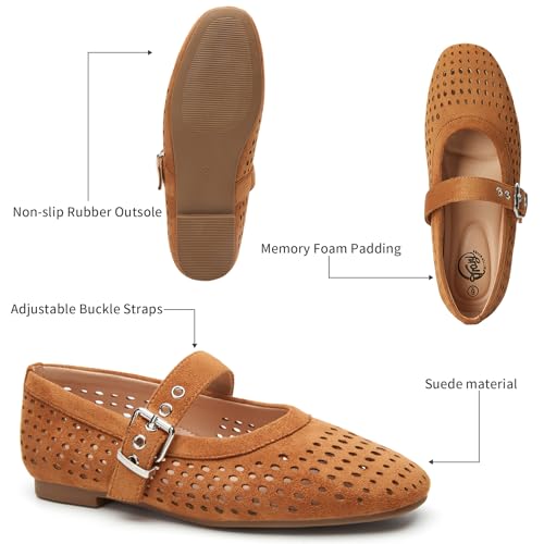 Trary Mary Jane Shoes Women, Mary Jane Flats for Women, Ballet Flats Shoes Round Toe Mary Jane Flats Shoes Dressy Comfortable4