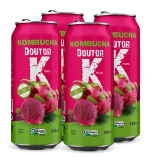 Kit Com 04 - Kombucha Orgânica Sabor Pitaya 350ml DRK
