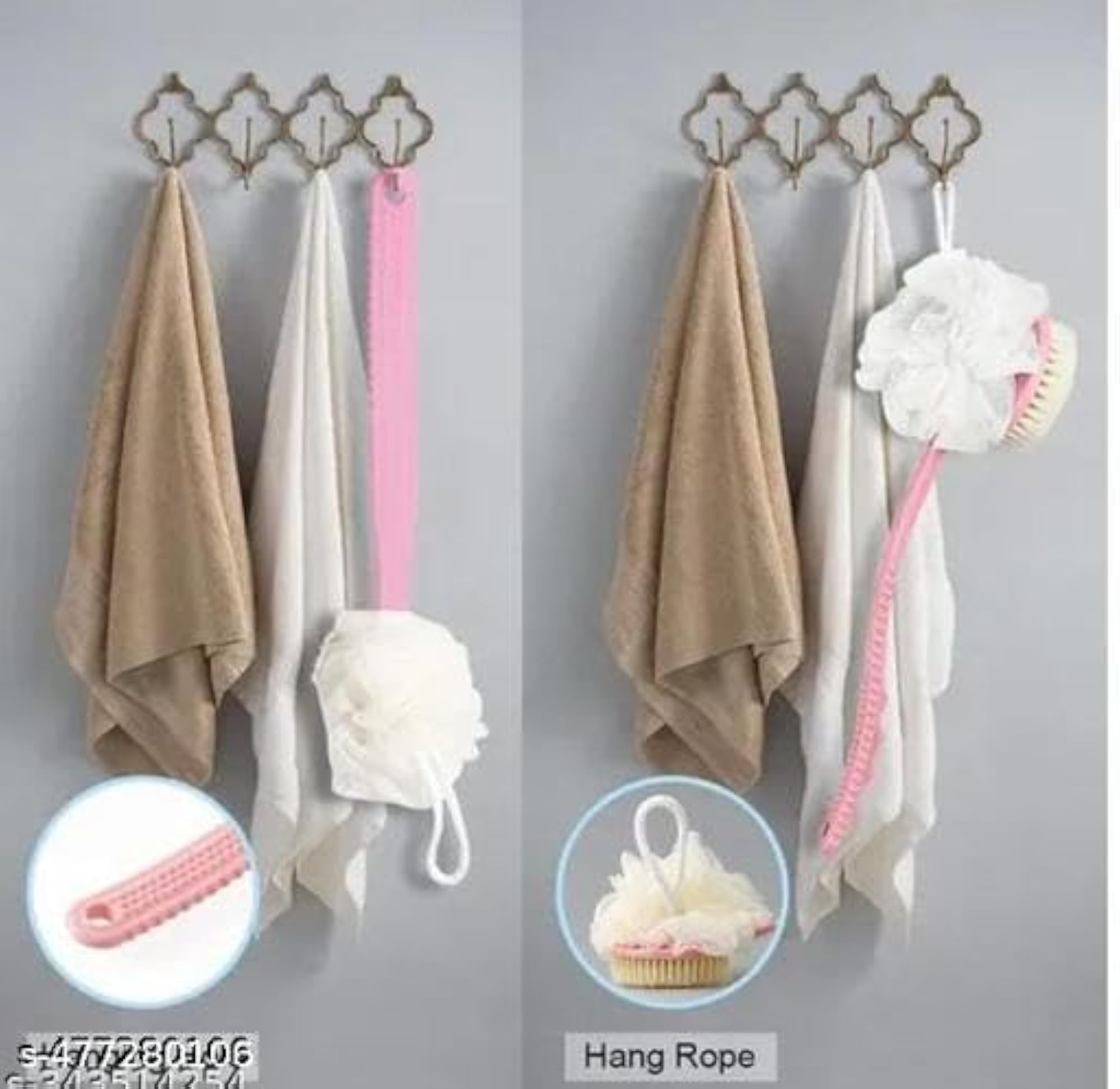 2 in 1 Back Body Bath Brush with Bristles and Loofah