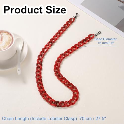 Image of uxcell Eyeglass Chains for Women, Acrylic Eyeglass Holder Chains Adjustable Sunglasses Lanyards Holder Chain for Glasses