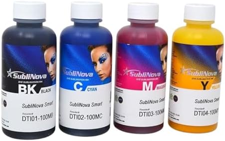 Ink Tec Sublinova Smart DTI Dye Sublimation Inks (4 Colour Set (C,M,Y,K), 100ml)
