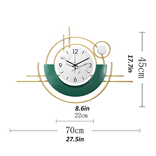 Reloj de pared analógico silencioso de metal hecho a mano miniatura 2