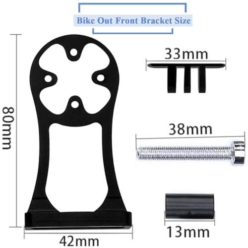 Wolfride Bike Computer Mount Out Front | Adjustable Angle Extension Handlebar Mount | Compatible with Garmin/Wahoo/Cycling Phone/Light/Action Camera - Thumbnail 2