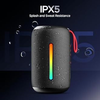 Boat Stone 352 Pro/Stone 358 Pro w/ 14W Signature Sound, Up to 12 Hours Playback, RGB LEDs, TWS Feature, Built-in Mic, BTv5.3, Free Music Streaming on JioSaavn Bluetooth Speaker (Raging Black)