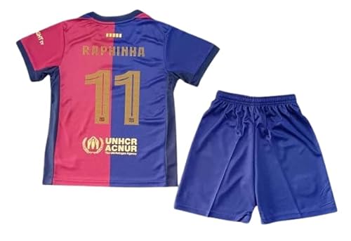 RAPHINHA Kids Jersey CAMISTE 2024-2025 RED&Blue Color (16)
