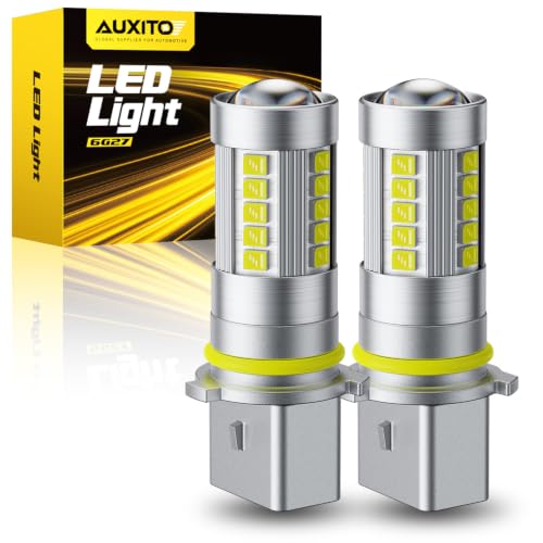Image of AUXITO PSX26W /12278 /H28W LED Fog Light Bulbs, 6500K Cool White CSP LED Fog Lights, True 1:1 Mini Size Replacement Fog Bulb, 360 Full Illumination, Play and Plug, Pack of 2