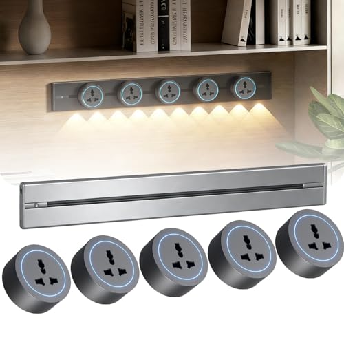Multiprise sur rail de cuisine 80cm pour brancher vos appareils sur un plan de travail lumineux