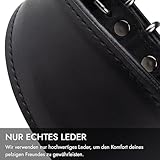 FAVPET Echtleder Windhund Halsband mit QR Code Anhänger, Weiches Lederhalsband Hund Breit Whippet Italienisches Windspiel Saluki Lurcher Spanischer Galgo Greyhound Podenco, Hundehalsband Leder (XS)