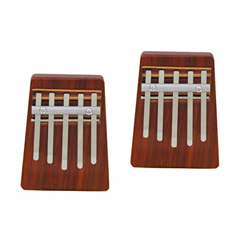 Vaguelly 2Pcs 5 5 Tone Thumb Piano Piano Portátil Instrumento De Música Portátil Pequeno Instrumento