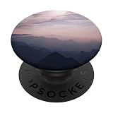 sunset mountains landscape purple pink fog PopSockets PopGrip: Swappable Grip for Phones & Tablets