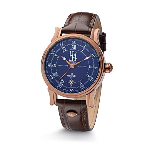 Preisvergleich Produktbild Kronsegler H4 Herren Armbanduhr Automatik Kupfer-Blau