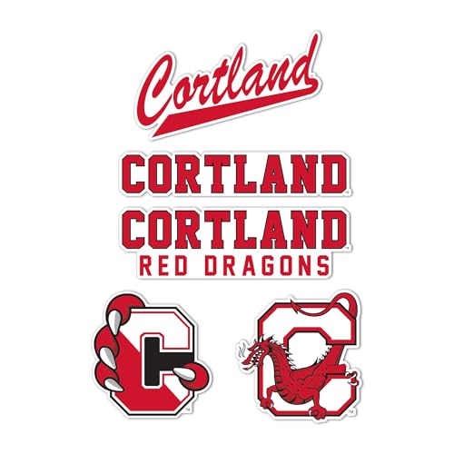Desert Cactus SUNY Cortland Sticker State University of New York Red Dragons Vinyl Decals Laptop Water Bottle Car Scrapbook Sheet T2 (Type 2)