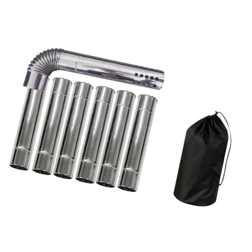 Ronyme Tubo de chimenea para estufa de campamento, tubo de para horno, resistente a, portátil, para acampar, picnic y exteriores.