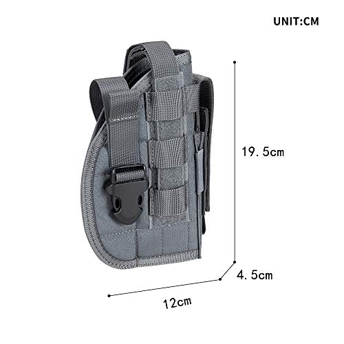 Excellent Elite Spanker Tactical Adjustable Pistol For Holster M1911 G17 G18 G19 G26 G34 Xd-45Acp Cz P-10C (Grey) #TOP7