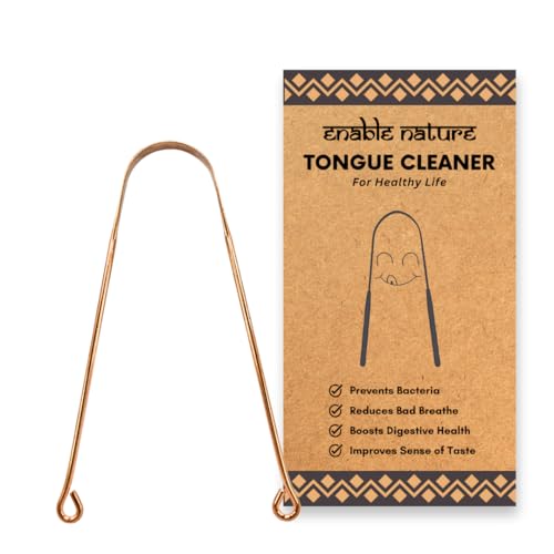 Enable Nature Regular Pure Copper Tongue Cleaner for Adults| Improved Oral Hy...