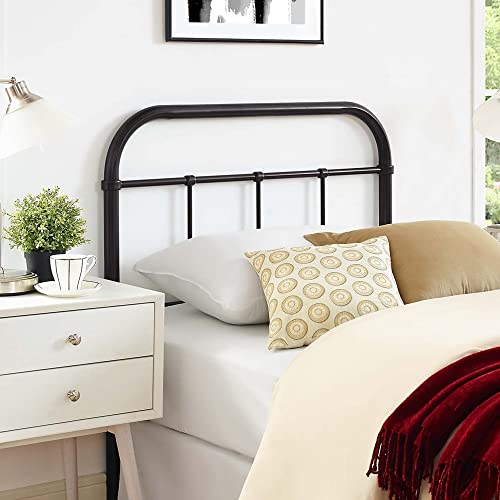 Modway Serena Rustic Farmhouse Style Steel Metal Twin Headboard Antique Size In Brown #TOP1