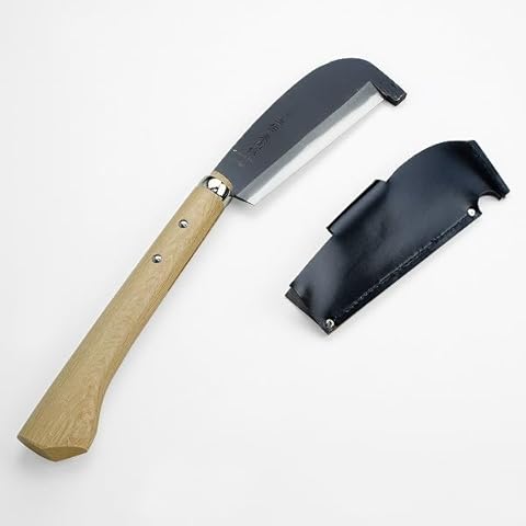 HONMAMON "GOKUJYO Japanese Hatchet (EBI-NATA), Blade Edge : Aogami Steel, Double Bevel, Wooden Handle Cover
