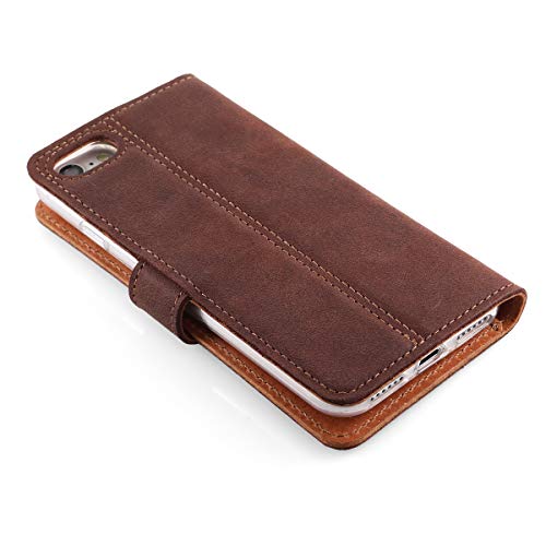 Housse Xiaomi Redmi Note 5 Pro étui cuir véritable nubuck marron
